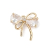 Brass with Clear Cubic Zirconia Pendants KK-Z061-22G-1