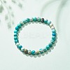 Natural Howlite Round Beaded Stretch Bracelet BJEW-JB08290-02-2