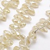 Electroplate Glass Beads Strands EGLA-A001-6x12mm-F02-2