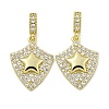 Rack Plating Brass Micro Pave Cubic Zirconia Pendants KK-E114-04G-03-1