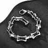304 Stainless Steel Bone Link Bracelets for Women Men BJEW-F488-28P-1