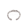 304 Stainless Steel Rattan Open Cuff Rings for Women LS-RJEW-G285-03P-3