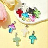 10Pcs 10 Colors Glass Pendant GLAA-FS0001-83-8