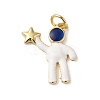 Rack Plating Brass Enamel Pendants KK-S372-08G-1