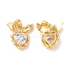 Brass with Cubic Zirconia Pendants KK-M243-24G-1