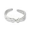 304 Stainless Steel Cuff Rings for Women RJEW-M019-53P-2