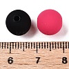 Rubberized Style Imitated Silicone Acrylic Beads MACR-T048-01C-03-3