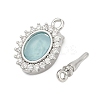 Brass Micro Pave Cubic Zirconia Box Clasps KK-P291-43P-02-2