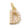 Rack Plating Brass with ABS Plastic Imitation Pearl Charms KK-B092-30D-G-1