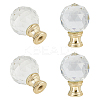 Glass Crystal Lamp Finials with Iron Finish Base FIND-WH0148-176B-1