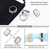 Unicraftale 12Pcs Stainless Steel Grooved Finger Ring Settings STAS-UN0038-94A-5