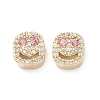 Brass Micro Pave Cubic Zirconia Beads KK-M241-01N-2