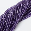 Natural Amethyst Bead Strands X-G-P271-3mm-09-2