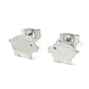 Non-Tarnish Cute Little Animal Theme 304 Stainless Steel Stud Earrings EJEW-B041-02B-P-1