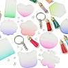 DIY Acrylic Disc Tassel Keychain Making Kits DIY-FS0006-01A-3