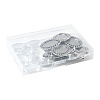 10Pcs 2 Styles Vintage Alloy Brooch Cabochon Bezel Settings FIND-FS0004-64-6