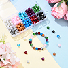220Pcs 10 Colors Baking Paint Glass Round Beads DGLA-YW0001-59-4