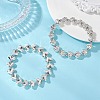 2Pcs 2 Styles Alloy & Electroplate Non-magnetic Synthetic Hematite Beaded Stretch Bracelets for Women BJEW-JB13373-1
