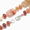 Natural Carnelian Beaded Necklaces NJEW-S395-19-2
