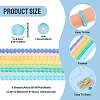 8Strands 8 Colors Baking Paint Frosted Glass Bead Strands FGLA-TA0001-05-5