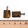 Natural Tiger Eye Pendants G-N349-17P-01-3