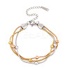 Stainless Steel Multi-strand Ball Bracelets LS-BJEW-L687-01M-1