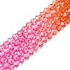 Gradient Color Baking Paint Glass Bead Strands X1-DGLA-A039-T4mm-A04-4