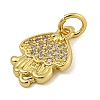 Marine Theme Rack Plating Brass Micro Pave Cubic Zirconia Pendants KK-I718-28G-04-2