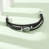 Natural Moss Agate & Braided Microfiber Leather Multi-strand Bracelets for Women Men GG-CBAEA55-01B-3