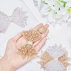 4Pcs 2 Style Polyester Shoe Buckle Clips HJEW-HY00077-3