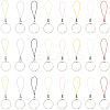 40Pcs 8 Colors Nylon Cord with Zinc Alloy sleeve Mobile Straps FIND-GF0008-37-7