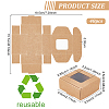 Square Foldable Creative Kraft Paper Box CON-WH0089-20A-2