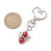 Angel Glass Pearl Pendant Decoration HJEW-JM02597-01-3