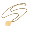 201 Stainless Steel Native American Hexagon Pendant Necklaces LS-NJEW-K283-02G-2