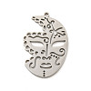 Non-Tarnish 304 Stainless Steel Pendants STAS-P342-02P-1