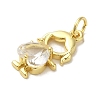 Rack Plating Brass Glass Pendants KK-P272-18A-G01-2