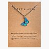 Bohemian Alloy Enamel Butterfly Pendant Necklaces for Women WG0CAA2-08-1