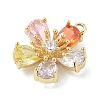 Brass Micro Pave Cubic Zirconia Pendants KK-S514-02A-G-2