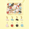 40Pcs 8 Styles Alloy Enamel Pendants ENAM-FS0002-54-6
