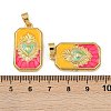Brass Enamel Pendants X-KK-L190-008G-03-4