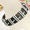 Valentines Day Gifts for Men Fashion Leather Cord Bracelets BJEW-G191-M-3