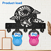 Wood & Iron Wall Mounted Hangers HJEW-WH0055-223-4