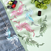  6Pcs 6 Style Computerized Embroidery Cloth Iron on/Sew on Patches DIY-NB0007-54-6