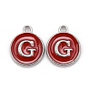 Platinum Plated Alloy Enamel Charms ENAM-S118-03G-P-1