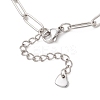 304 Stainless Steel Paperclip Chain Bracelet Making AJEW-JB01583-5