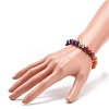 Natural & Synthetic Mixed Stone & Alloy Round Beaded Stretch Bracelet BJEW-JB08572-3
