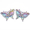 Rack Plating Rainbow Color Alloy Big Pendants PALLOY-N163-171A-2