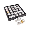Clear Window Aluminum Flat Round Grids with Black Tray Bead Storage Containers PW-WGB9822-04-1