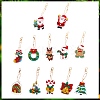 Christmas Theme DIY Diamond Painting Keychain Kit DRAW-PW0007-07F-1