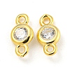 925 Sterling Silver Pave Clear Cubic Zirconia Connector Charms STER-B005-02G-1